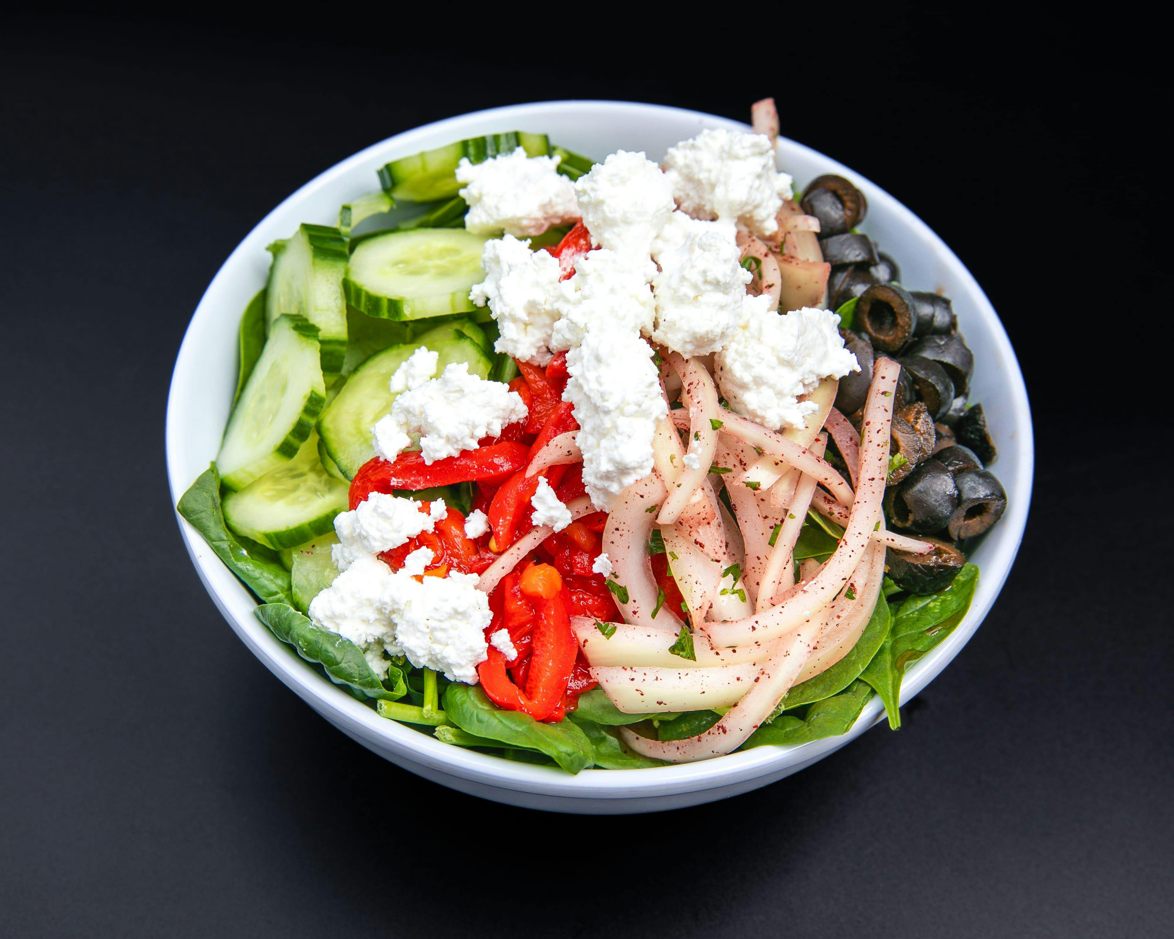 Small Mediterranean Salad from Legends Pizza - Wolf Rd in Colonie, NY