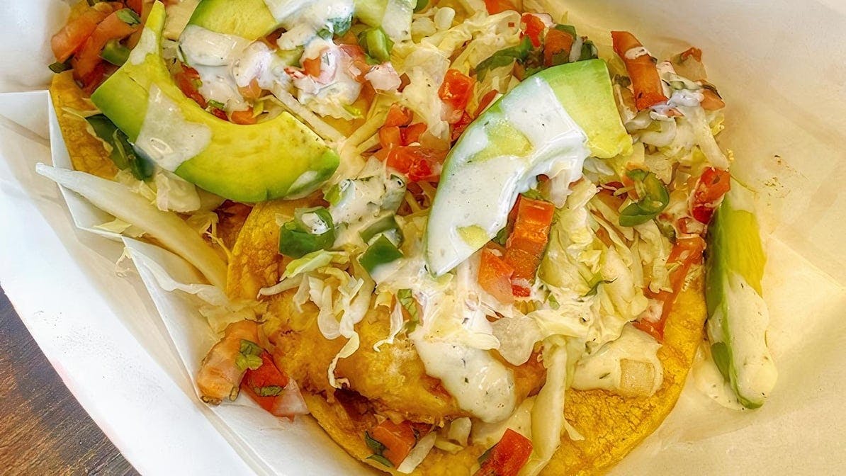 Pescado taco from Tacos La Calle - Beach Blvd in Buena Park, CA