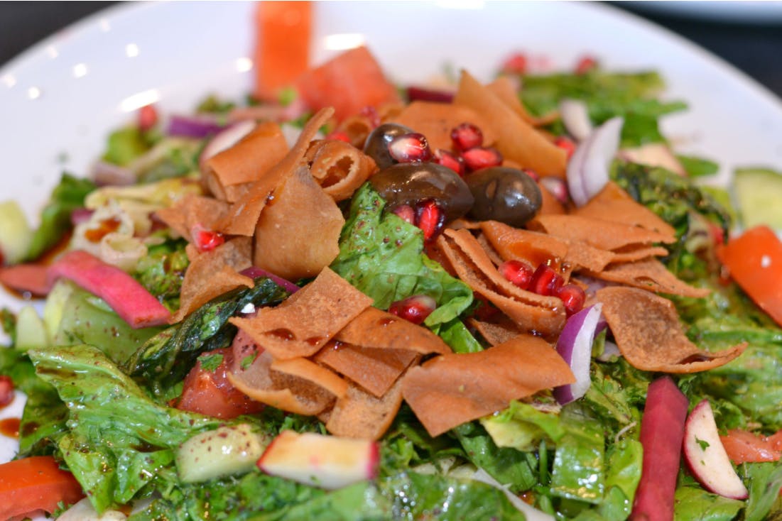 Fattoush Salad-Half Salad from Flames Mediterranean Bar and Grill in Melbourne, FL