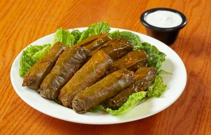 Lamb and Vegetarian Grape Leaves Combo from Palm Palace Restaurant in Ann Arbor, MI