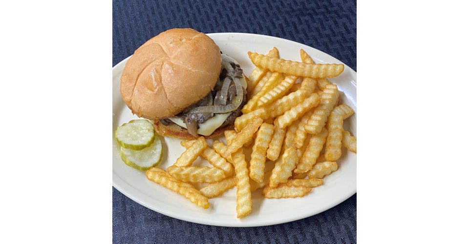 Mushroom Swiss Burger from Mid Vallee Golf Course in De Pere, WI