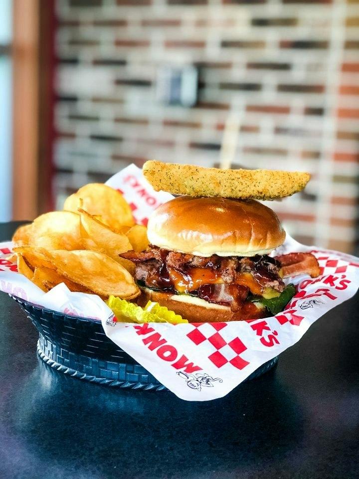 Smoked Brisket Burger from Monk's Bar & Grill - Middleton in Middleton, WI