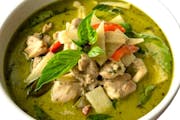 Green Curry/ Rice from Sweet Haus in La Crosse, WI