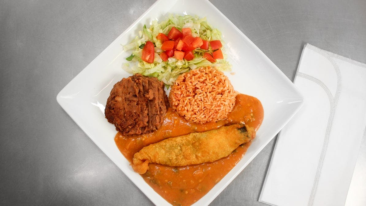 Chile Relleno Plate from Chili Shack in Lakewood, CO