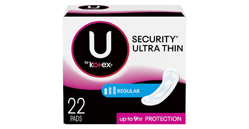 U by Kotex Ultra Thin Pads Regular Unscented (22 ct) from Walgreens - S Broadway Blvd in Salina, KS