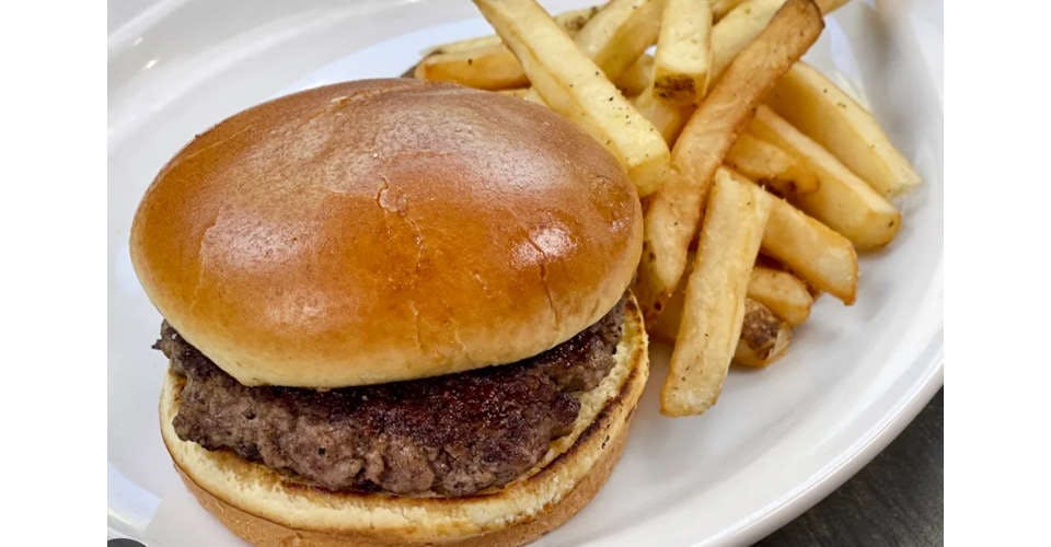 Kids Burger with Pickles on a Bun from JustVeggiez in Madison, WI