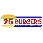 Logo for 25 Burgers & Pizzas