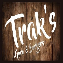 Logo for Trak's Gyros and Burgers