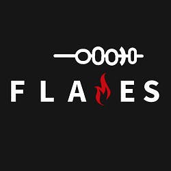 Logo for Flames Mediterranean Bar and Grill