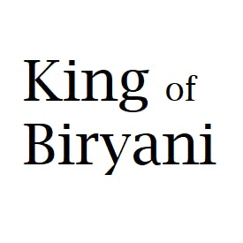 Logo for King of Biryani